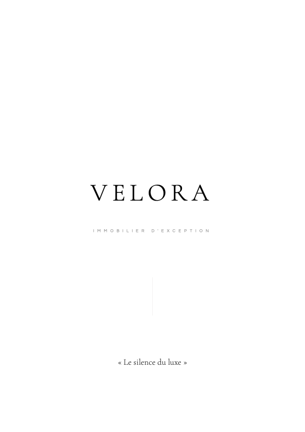 Couverture du brief UX UI Velora avec univers minimaliste noir sur blanc cassé.